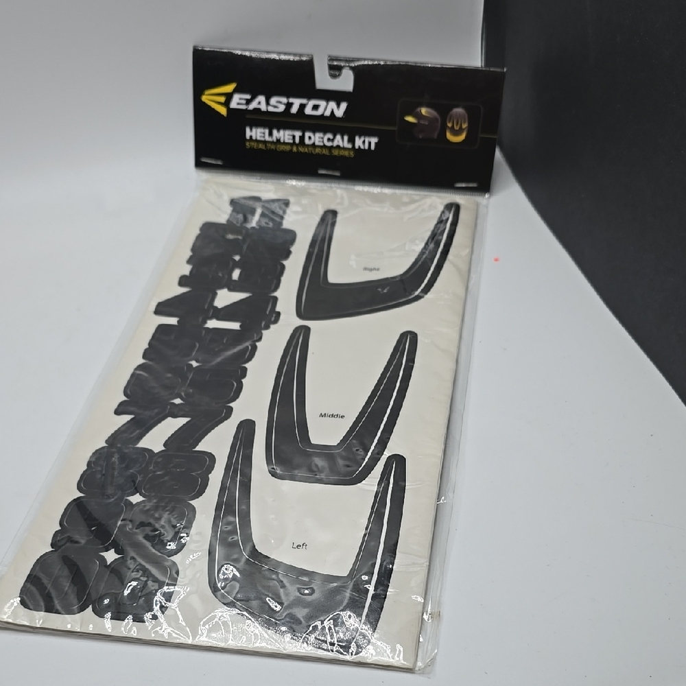 Easton Black Helmet Decal Kit